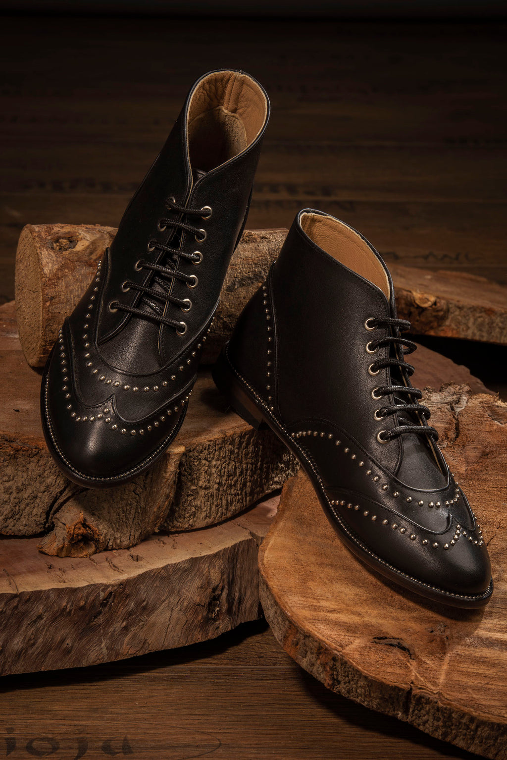 Brogue Ankle Boots Black