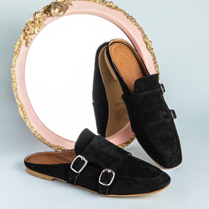 Square Mules Black