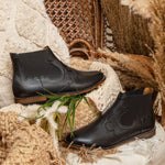 Western Cut Chelsea Boots Black