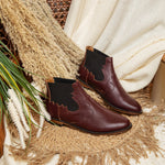 Western Chelsea Boots Burgundy