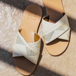 Criss-Cross Slippers Beige Tally
