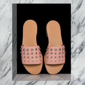 Studded Slippers Pink