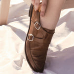 Monk Strap Crocodile Camel