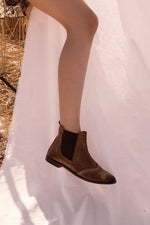 Chelsea Boots Crocodile Camel