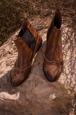 Chelsea Boots Crocodile Camel