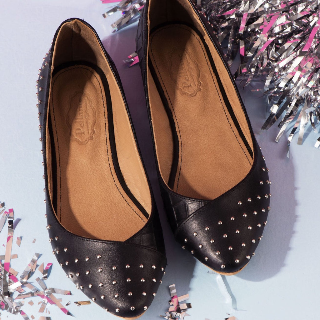Pointed Ballerinas Black