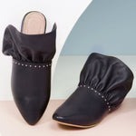 Ruffled Mules Black