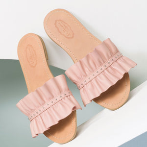 Ruffled Slippers Pink