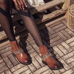 Chains Combat Boots Camel