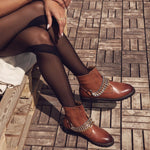 Chains Combat Boots Camel