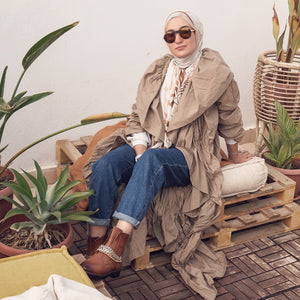 Chains Combat Boots Camel