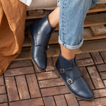 Monk-Strap Boots Navy