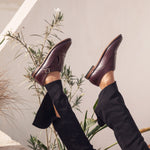 Single Buckle Strap Burgundy