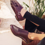Single Buckle Strap Burgundy