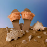 Pleated Slippers Peach