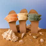Pleated Slippers Teal