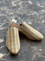Beige Stripes Mules