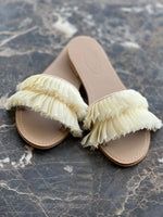 Pleated Slippers Off-White