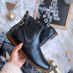 Buckled Chelsea Boots Black