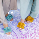 Circles Satin Mustard Slippers
