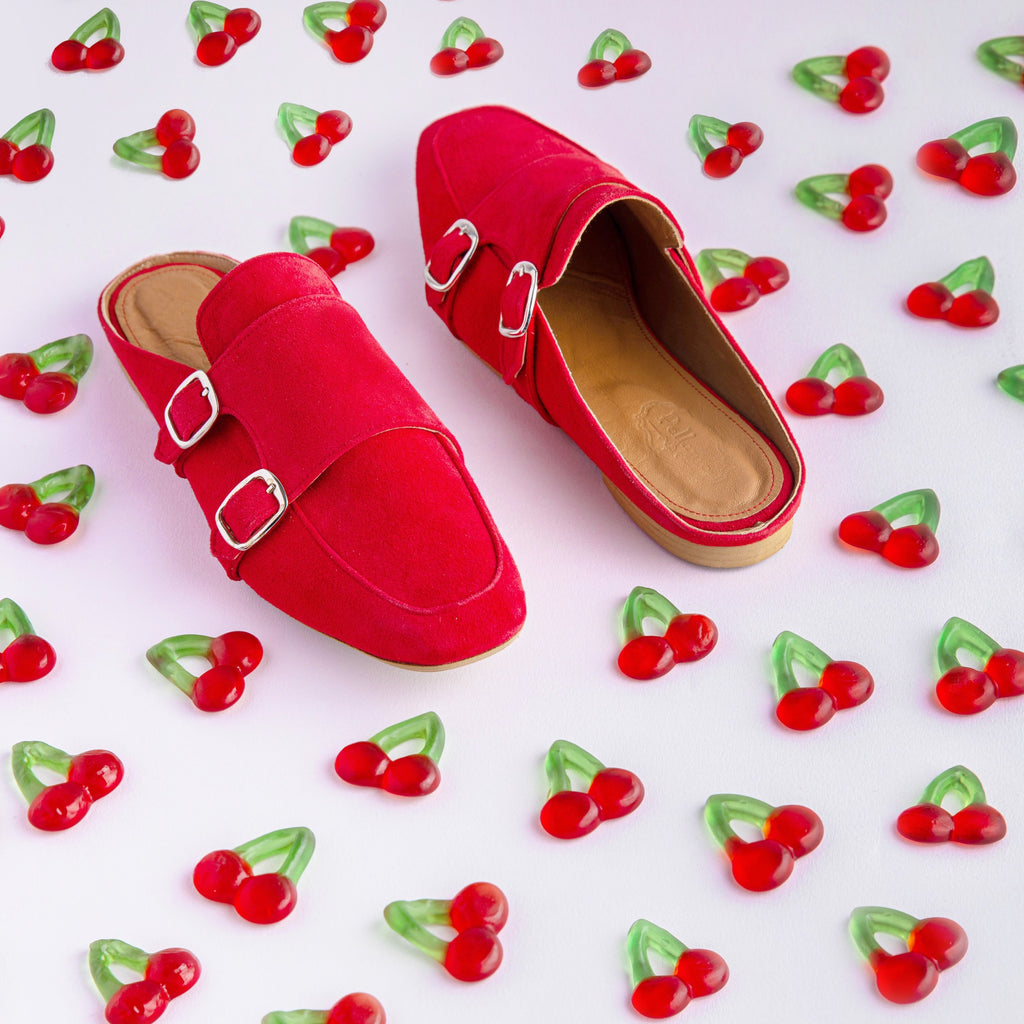 Square Mules Red