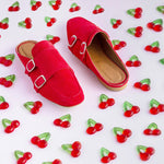 Square Mules Red