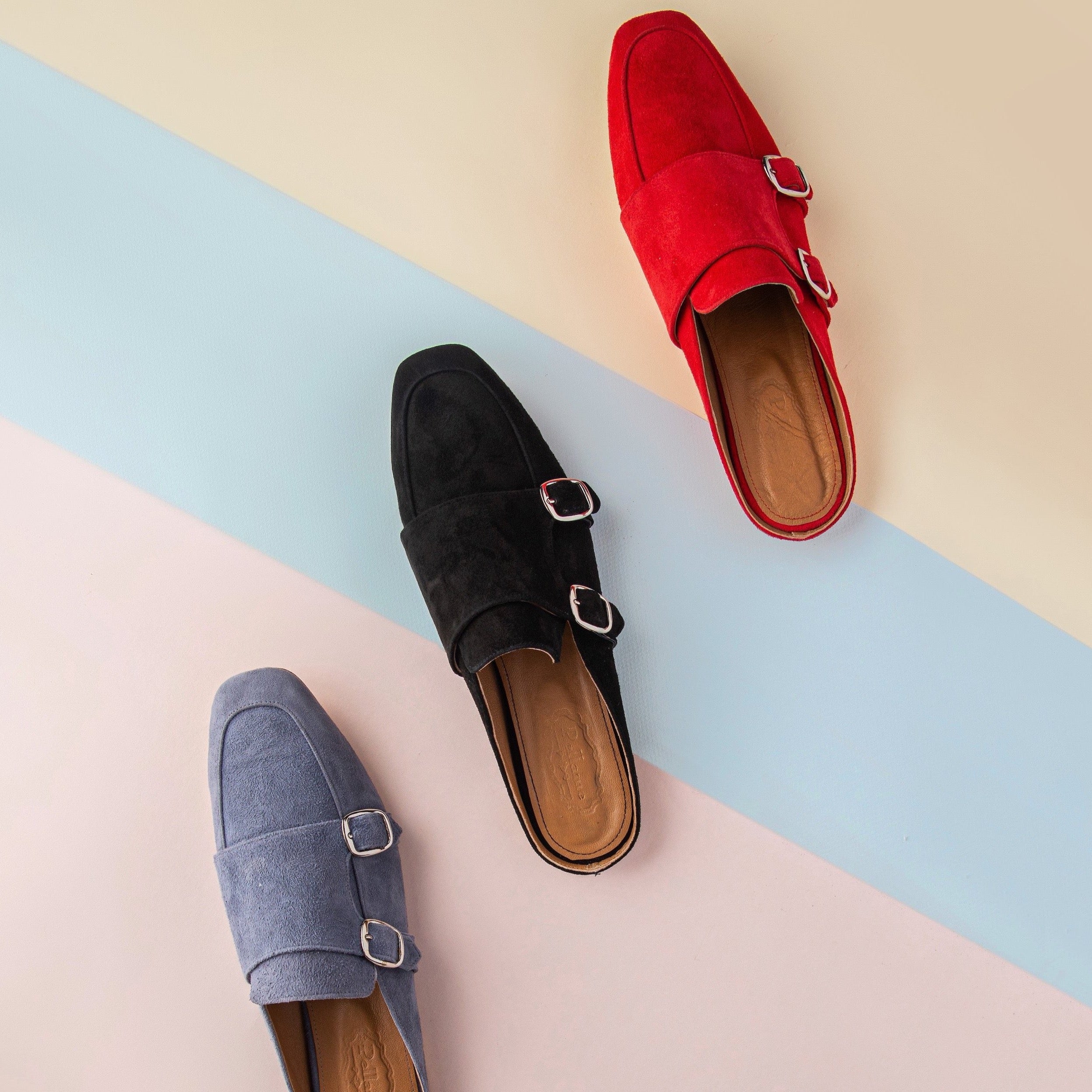 Square Mules Red