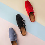 Square Mules Red