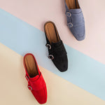 Square Mules Black