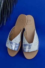 Criss-Cross Tally Slippers Beige