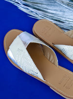 Criss-Cross Tally Slippers Beige