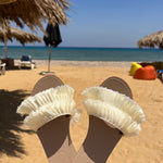 Pleated Slippers Off-White